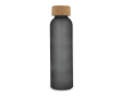 Bouteille en verre recyclé sablé avec bouchon en liège 500 ml couleur noir