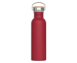 Gourde en acier inoxydable anti-fuite avec revêtement poudré 750 ml couleur rouge foncé