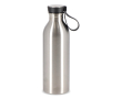 Gourde en acier inoxydable avec anse en silicone sur le bouchon 500 ml couleur argenté