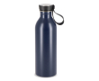 Gourde en acier inoxydable avec anse en silicone sur le bouchon 500 ml couleur bleu foncé