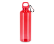 Gourde en plastique aux couleurs vives et transparentes 750 ml couleur rouge transparent