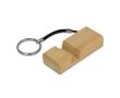 Porte-clés en bambou corde et support multifonction pour téléphone couleur naturel