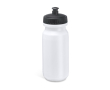 Gourde de sport en plastique avec large zone de marquage 620ml couleur blanc