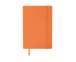 Carnet A5 en PU recyclé avec ruban marque-page et pochette intérieure couleur orange