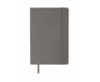 Carnet A5 en PU recyclé avec ruban marque-page et pochette intérieure couleur gris foncé