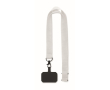 Lanyard en polyester avec attache de sécurité pour le téléphone couleur blanc