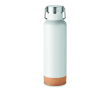 Bouteille à double paroi en acier inoxydable avec liège 500ml couleur blanc