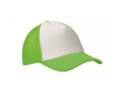Casquette de baseball en polyester et partie frontale blanche 150 g/m² couleur vert fluorescent