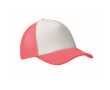 Casquette de baseball en polyester et partie frontale blanche 150 g/m² couleur fuchsia fluorescent