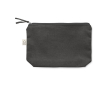 Trousse de toilette en tissu recyclé avec fermeture éclair assortie couleur noir