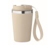 Gobelet isotherme en acier inoxydable avec sangle de transport, 350ml couleur beige