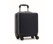 Valise cabine en ABS, 4 roulettes et serrure à combinaison, 14 pouces couleur bleu marine