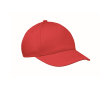 Casquette enfant en coton 5 panneaux 180 g/m² couleur rouge