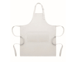 Tablier long ajustable en polycoton 240 g/m² couleur blanc