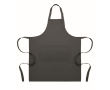 Tablier long ajustable en polycoton 240 g/m² couleur gris foncé