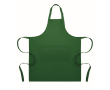 Tablier long ajustable en polycoton 240 g/m² couleur vert foncé