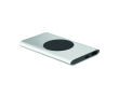 Chargeur sans fil rectangulaire en aluminium recyclé, 5.000 mAh couleur argenté mat