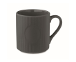 Tasse en céramique mate avec finition en relief 340ml couleur gris foncé