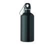 Gourde en acier inoxydable recyclé avec mousqueton 500 ml couleur noir