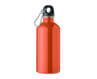 Gourde en acier inoxydable recyclé avec mousqueton 500 ml couleur orange