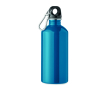 Gourde en acier inoxydable recyclé avec mousqueton 500 ml couleur turquoise