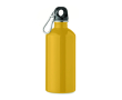 Gourde en acier inoxydable recyclé avec mousqueton 500 ml couleur moutarde