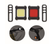 Set de 2 lampes rechargeables avec 3 modes d’éclairage pour vélos couleur noir