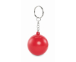 Porte-clés avec anti-stress en forme de boule en plusieurs couleurs couleur rouge