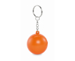 Porte-clés avec anti-stress en forme de boule en plusieurs couleurs couleur orange