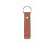 Porte-clés avec lanière en cuir synthétique en couleurs classiques couleur marron