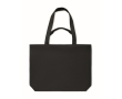 Sac en tissu recyclé avec anses courtes et longues 320 g/m² couleur noir
