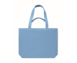 Sac en tissu recyclé avec anses courtes et longues 320 g/m² couleur turquoise