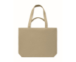 Sac en tissu recyclé avec anses courtes et longues 320 g/m² couleur kaki