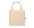 Sac de courses pliable en coton recyclé 140 g/m² couleur beige