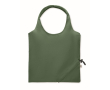 Sac de courses compact et pliable en coton recyclé 140 g/m² couleur vert foncé