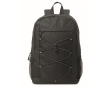Sac à dos en polyester RPET avec poches en maille sur les côtés couleur noir