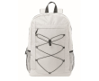 Sac à dos en polyester RPET avec poches en maille sur les côtés couleur blanc