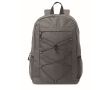 Sac à dos en polyester RPET avec poches en maille sur les côtés couleur gris foncé