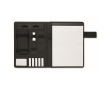 Porte-documents en cuir avec batterie externe et chargeur sans fil A4 couleur noir