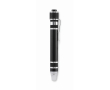 Outil multifonction en aluminium en forme de stylo avec lampe torche couleur noir