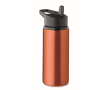 Bouteille en acier inoxydable recyclé avec bec et anse 500 ml couleur orange