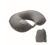 Oreiller de voyage gonflable avec gonfleur et système de dégonflage couleur gris foncé