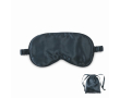 Masque de sommeil doux en polyester avec pochette assortie couleur gris foncé
