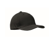 Casquette en polyester avec trous de ventilation et déperlante couleur noir