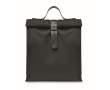 Sac isotherme roll-top en polyester avec anse et fermeture en cuir couleur noir