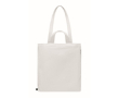 Sac de courses à anses courtes avec poche latérale 380 g/m² couleur blanc