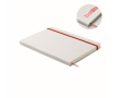 Carnet avec bande élastique et marque-page coloré, pages lignées A5 couleur rouge