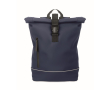 Sac à dos roll-top bande réfléchissante imperméable 15 pouces couleur bleu