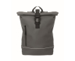 Sac à dos roll-top bande réfléchissante imperméable 15 pouces couleur gris foncé