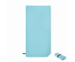Serviette de sport en microfibre avec sangle de fermeture 200 g/m² couleur turquoise